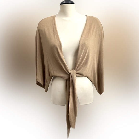 Forever 21 Tops - Womens Knot Tie Up Front Shrug Ladies Open Cropped Bolero